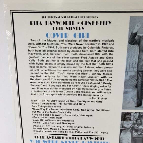 COVER GIRL YOU WERE NEVER LOVELIER 1970 MINT SOUNDTRACK VINYL LP Fred ASTAIRE - Picture 4 of 6